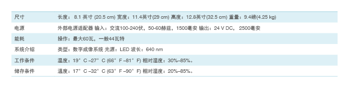 SNAPshot Dx技术参数表